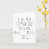 Funny 2007 Britney Motivational  Karte (Gelbe Blume)