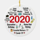 Funny 2020 Covid Quarantine Christmas Keepake Keramik Ornament (Hinten)