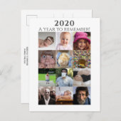 Funny 2020 pro Jahr zu erinnern FotoCollage Postkarte (Vorne/Hinten)