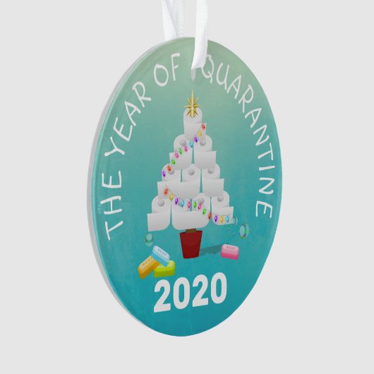 Funny 2020 Quarantine Christmas Tree Ornament (Vorderseite)