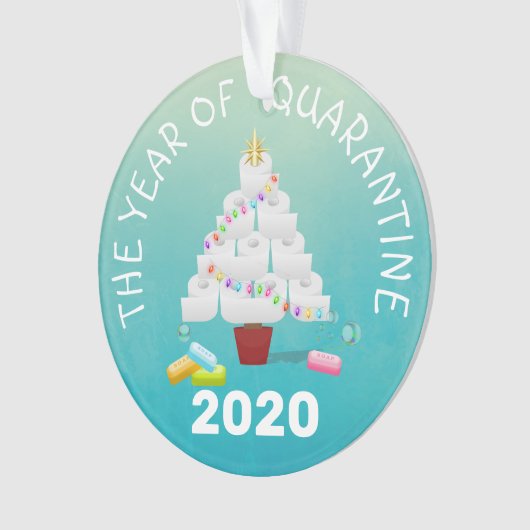 Funny 2020 Quarantine Christmas Tree Ornament (Vorderseite)