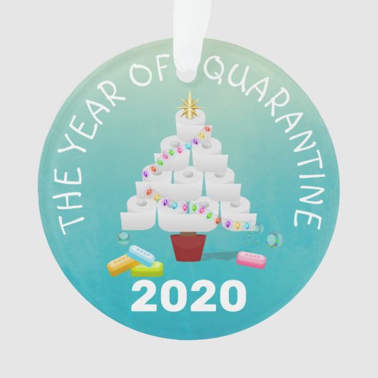 Funny 2020 Quarantine Christmas Tree Ornament (Vorderseite)