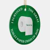 Funny 2020 Toilettenpapier Covid Weihnachtsgrün Keramik Ornament (Rechts)