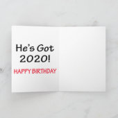 Funny 2020 Trump Vision Wahlen glücklich Geburtsta Karte (Innenseite)