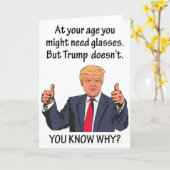 Funny 2020 Trump Vision Wahlen glücklich Geburtsta Karte (Gelbe Blume)