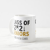 Funny 2021 Abschluss Pandemic Spaß Senior Class Kaffeetasse (Vorderseite Links)