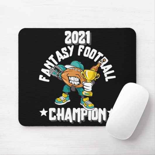 FUNNY 2021 FANTASY FOOTBALL CHAMPION FANTASY LEAGU MOUSEPAD (Mit Mouse)