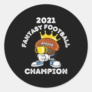 FUNNY 2021 FANTASY FOOTBALL CHAMPION FANTASY LEAGU RUNDER AUFKLEBER