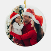 Funny 2021 geimpftes Family Foto Keramik Ornament (Hinten)