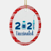 Funny 2021 vaccine christmas ceramic ornament (Rechts)