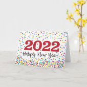 Funny 2022 Frohes neues Jahr Karte (Gelbe Blume)