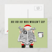 Funny 2022 Holiday Cartoon Feiertagspostkarte (Vorne/Hinten)