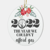 Funny 2022 konnte sich Gasweihnachtsferien nicht l Keramik Ornament (Links)