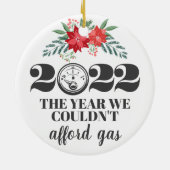 Funny 2022 konnte sich Gasweihnachtsferien nicht l Keramik Ornament (Hinten)