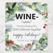 Funny 2022 Weinkleber hält uns zusammen mit Grün Weinetikett (Einzelnes Label)