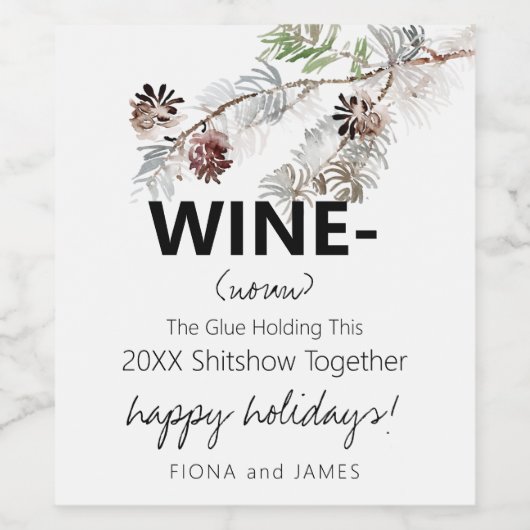 Funny 2023 Weinkleber hält uns zusammen mit der Na Weinetikett (Einzelnes Label)