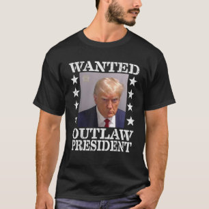 Funny 2024 Outlaw Präsident Mugshot T Shirt
