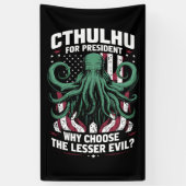 Funny 2024 Wahlen Cthulhu für den Präsidenten Banner (Vertikal)