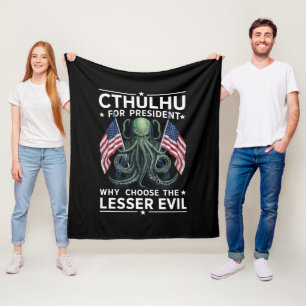 Funny 2024 Wahlen Cthulhu für den Präsidenten Fleecedecke