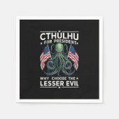 Funny 2024 Wahlen Cthulhu für den Präsidenten Serviette (Vorderseite)