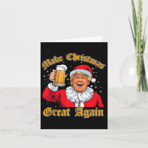 Funny 2024 Weihnachten Trump Drink Beer Trump Sant Karte
