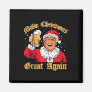 Funny 2024 Weihnachten Trump Drink Beer Trump Sant Magnet