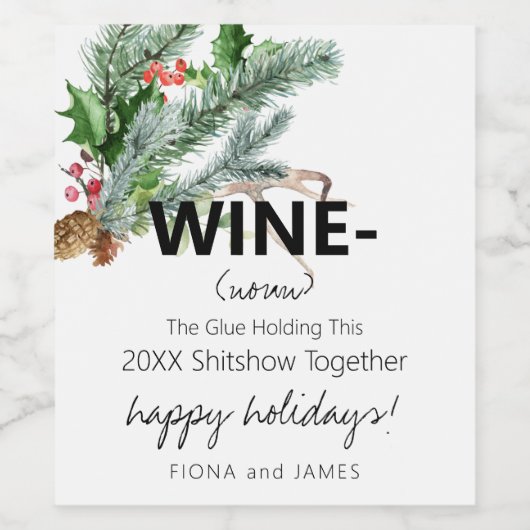 Funny 2024 Weinkleber hält uns zusammen mit der Na Weinetikett (Einzelnes Label)