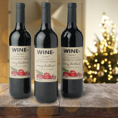 Funny 2024 Weinkleber hält uns zusammen Red Truck Weinetikett