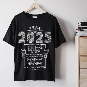 Funny 2025 Jahr Squared Math Buffs Lehrer T-Shirt