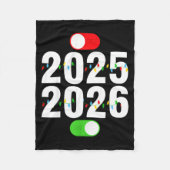 Funny 2025 Off 2026 On Christmas Lights Happy New Fleecedecke (Vorderseite)