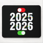 Funny 2025 Off 2026 On Christmas Lights Happy New Mousepad (Vorne)