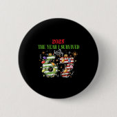 Funny 2025 The Year I Survived Barely 67 Christmas Button (Vorderseite)