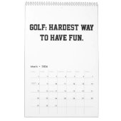 Funny 2026 Calendar Golf Quotes Golfer Dad Coach Kalender (Mär 2026)