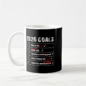 Funny 2026 Goals Hilarious New Year Sarcastic Kaffeetasse (Links)