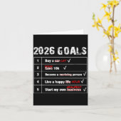 Funny 2026 Goals Hilarious New Year Sarcastic  Karte (Gelbe Blume)