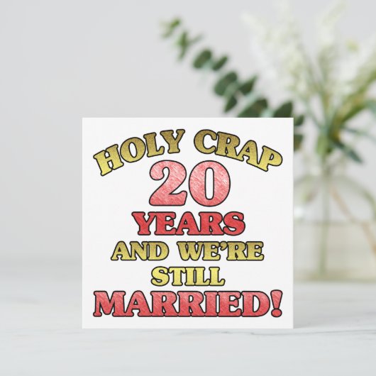 Funny 20. Jahrestag Karte (Stehend Vorderseite)
