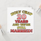 Funny 20. Jahrestag Karte (Vorderseite/Rückseite Beispiel)