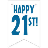 Funny 21. Geburtstags Bierbraut Cartoon Wimpelkette (Zweite Fahne)