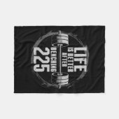 Funny 225 Pound Bench Press Gym - Besser nach Ben Fleecedecke (Vorderseite (Horizontal))
