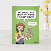 Funny 22. Geburtstag Karte (Gelbe Blume)