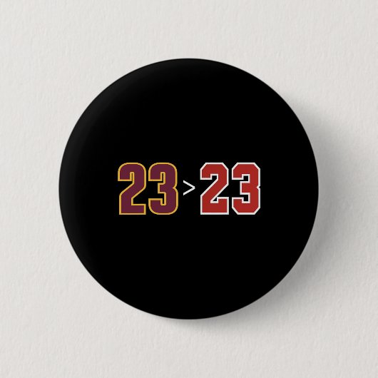 Funny 23 Vs 23 Basketball Fans und Spieler Button (Vorderseite)