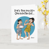 Funny 25. Geburtstagkarte Karte (Gelbe Blume)