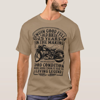 Funny 25 Years Old Biker Retro Style Classic Motor T-Shirt