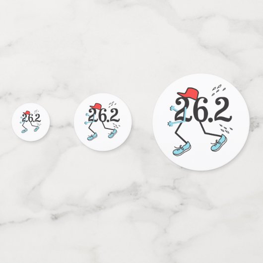 Funny 26.2 Marathon Runner Table Confetti Konfetti (Rückseiten)