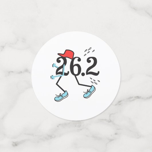 Funny 26.2 Marathon Runner Table Confetti Konfetti (Klein Vorderseite)