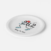 Funny 26.2 Marathoner © Way to Go Marathon Runner Pappteller (Schrägansicht)