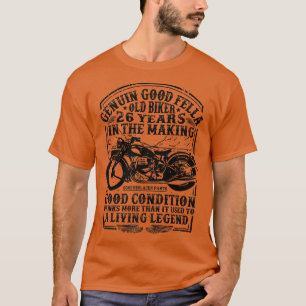 Funny 26 Jahre alt Biker Retro Stil Klassik Motor T-Shirt
