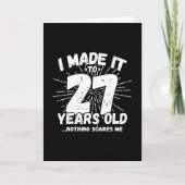 Funny 27. Geburtstag Zitat sarkastisch 27 Jahre al Karte (Vorderseite)