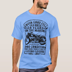 Funny 28 Years Old Biker Retro Style Classic Motor T-Shirt