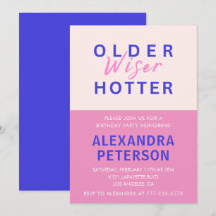 Funny 29. Geburtstag Einladungen Older Wiser